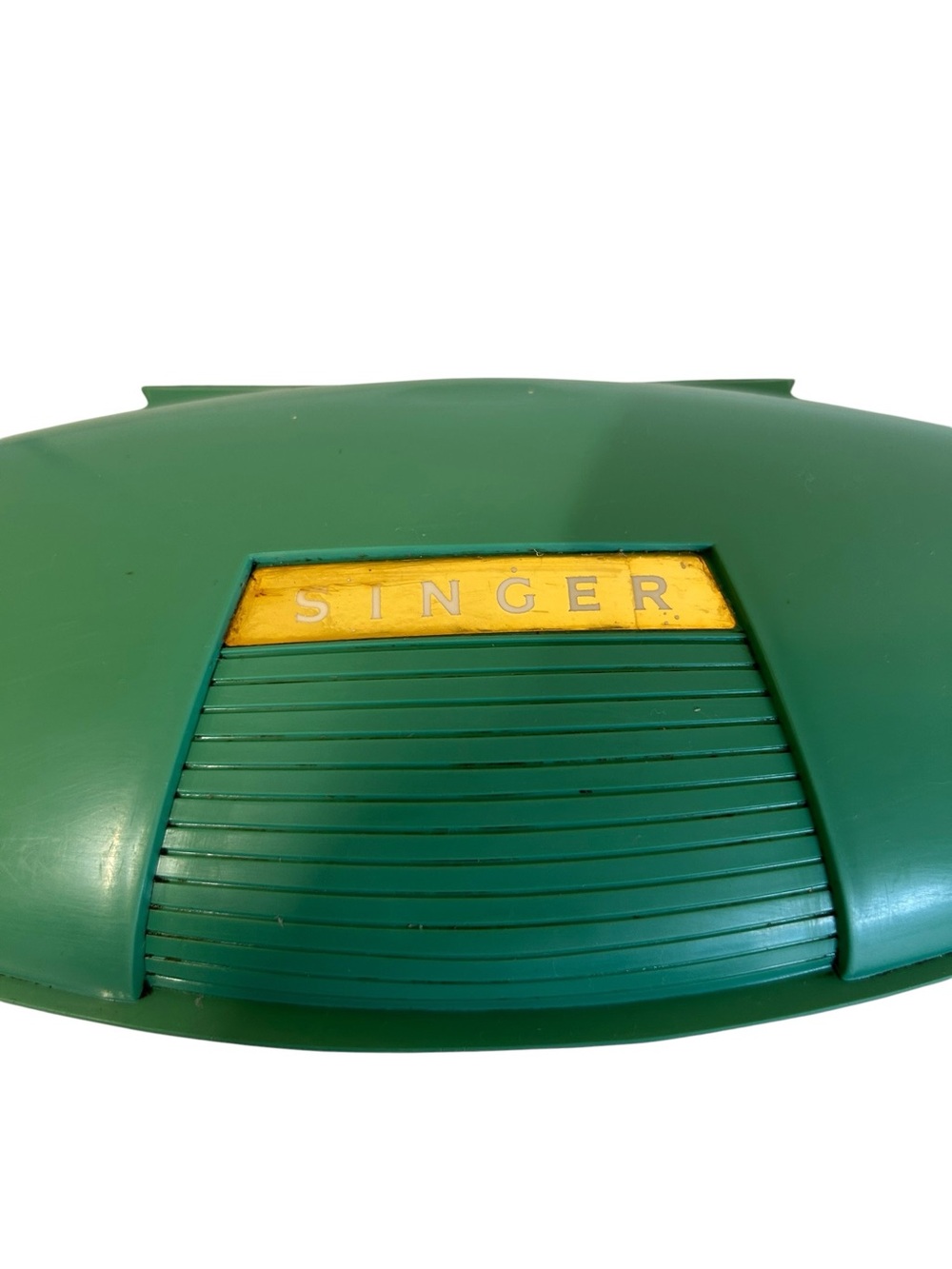 Vintage 1960s Singer Sewing Buttonholer in Atomic Green Turquoise Plastic Case - Picture 4 of 7